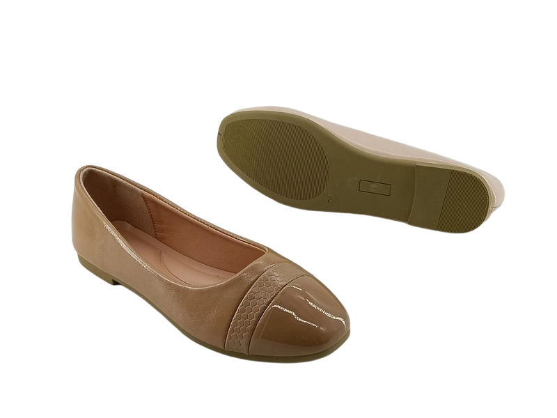 Mesh Overlay Ballet Flat